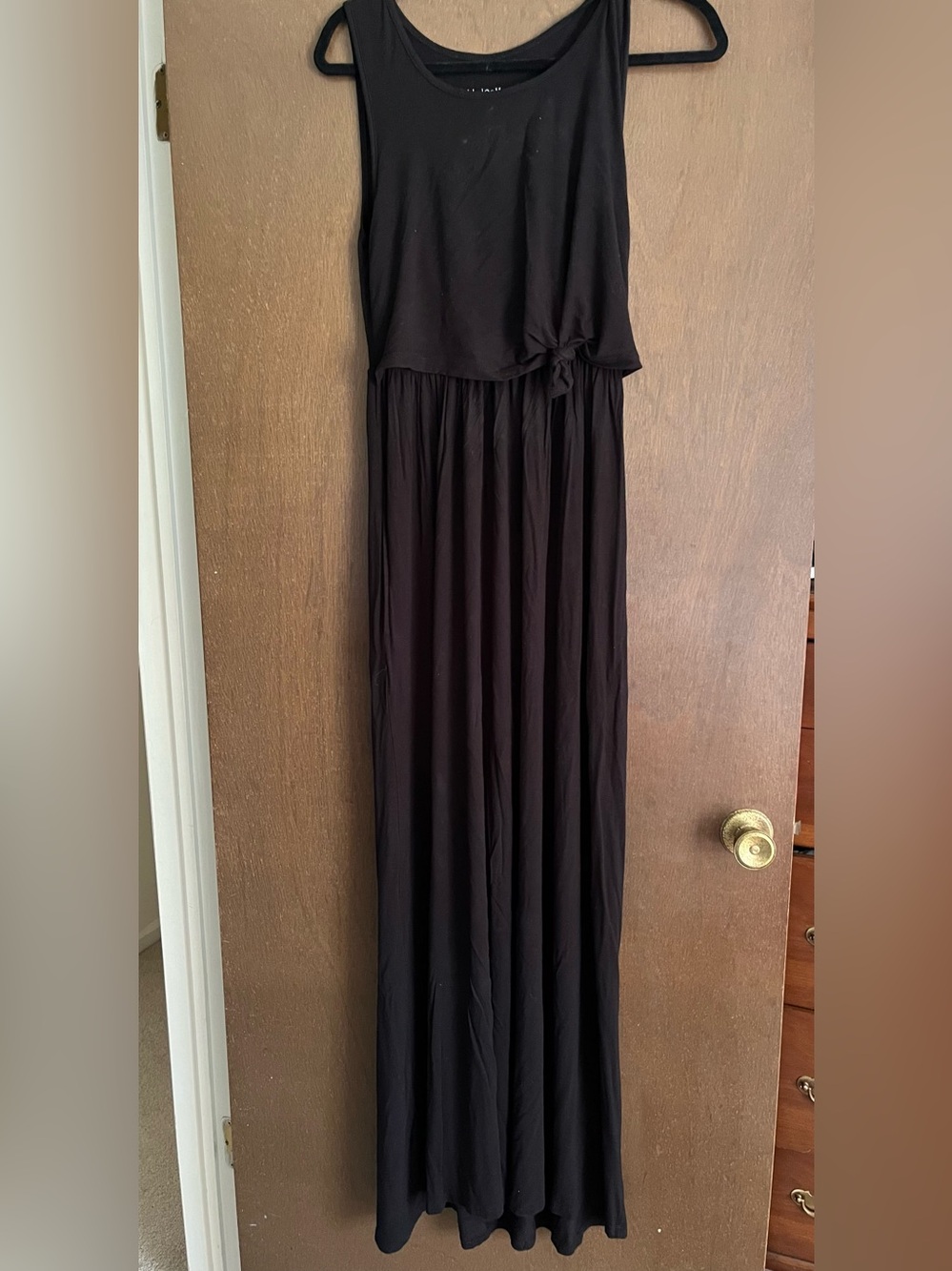Latched Mama boardwalk Maxi Black Sleeveless Dress